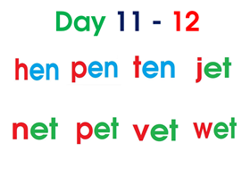 Read day 11- 12 ( flash card 8 page A4 - WORD )